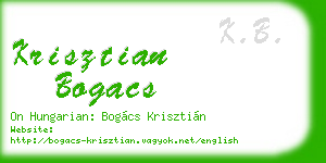 krisztian bogacs business card